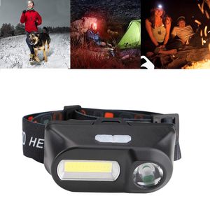 Huvudlampor Sensor strålkastare Fiske strålkastare ficklampa utomhus 18650 batteri LED-lampor Q5 litiumjon camping cykling bärbar mini