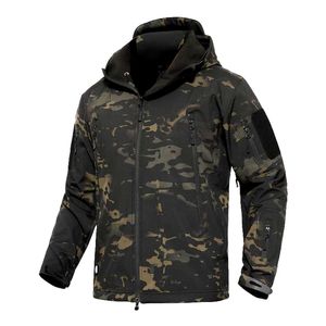 Giacca tattica militare con guscio morbido in pelle di squalo da uomo, abbigliamento in pile militare impermeabile, giacche a vento mimetiche multicam 4XL