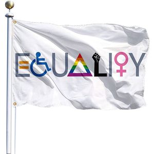 Gleichheit, Inklusion, Freundlichkeit, Hoffnung, Flagge, 3' x 5', 150 x 90 cm, 100D-Polyester, Digitaldruck, für Zimmer, Männerhöhlen, Frat, Wand, Outdoor, Hängeflagge