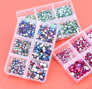 Rhinestone Loose Beads Set for Art Nails Decorations Bling Crystal Gems Jewels Making Kit Makeup Clothes Shoes Decoration