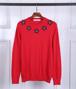 Herren Designer Pullover Mode Frankreich Stil Langarm Pullover Herrenbekleidung Herbst Winter Herren Rundhals Sweatshirts mit Sternen Größe M-2XL