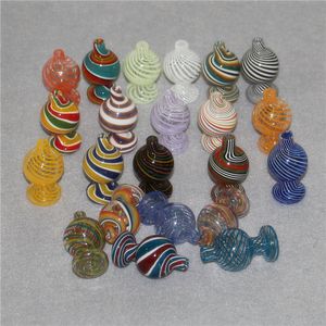 US Color 25mm OD Glass Carb Cap do palenia Bańka Kształt Czapki Płaskie Top Quartz Banger Nails Bongs Water Bongs Rura Dab Rigs