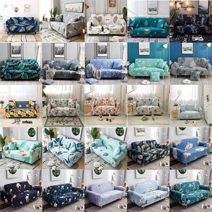 Plant Printing Elastic Corner Sofa Cover For Living Room 2/3/4 Couch Cover For Sofa Puff Seat Home Decor Assemble Sofa Slipcover LJ201216