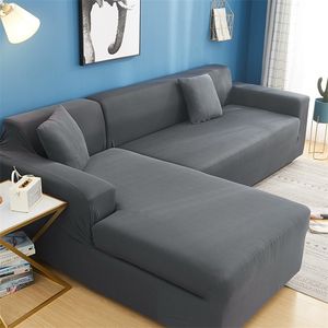 Chaise Longue Sofa Cover L-shaped Sofa Needs Order 2pieces Sofa Cover Universal Stretch Corner Couch Cover Sectional Slipcover LJ201216