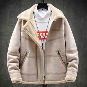 Men's Fur & Faux 2021 European Brand Designer Mans Coat Oversized Overcoat Leather Jackets And Velvet Clothing Winter B755