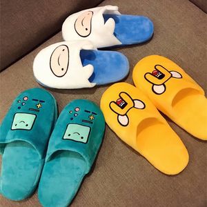 Wholesale bedroom slippers resale online - Cartoon Slippers Adventure time Women Anti Slip Finn Jake Indoor Home Slippers Anime character Bedroom Warm Soft Christmas gift X1020