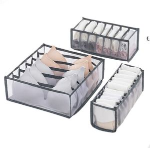 Faltbare Aufbewahrungsboxen für Unterwäsche, BH, Höschen, Socken, Organizer, Aufbewahrungsbox, Schublade, Schrank, Schals, Organizer, Nylon-Mesh-Trennbeutel, CCB14114