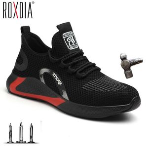 Drop Shipping Erkekler Emniyet Ayakkabı Çelik Toe Kap Anticollision Moda Kadınlar Çalışma Sneakers Rahat Ayakkabı Marka Artı Boyutu 37-45 RXM201 Y200915