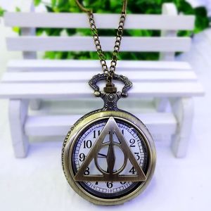 Atacado Novo Bronze Color Steel Louvirs Quartzo Vintage Bolso Flip Filme Clássico Grande Totoro Da Morte Relíquias e outros Relógios de Anime