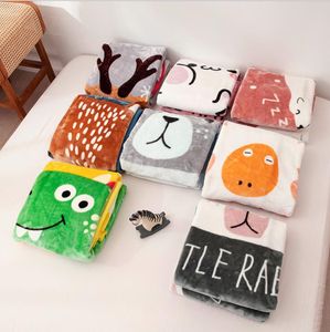 Baby Blankets Bunny Animals Swaddle Double Layer Air Condition Blanket Kids Thick Hold Blanket Swaddling Alpaca Pushcart Cover Nap LSK1751