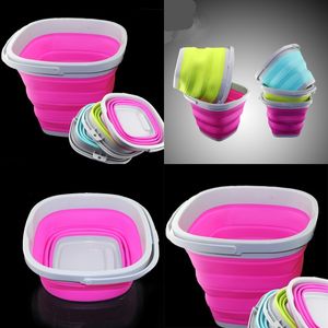 Popular Fold Barrel Art Supples Silicone Portable Water Buckets Fit Outdoors Camping Folding Houssehold Baby Bathtub 6 5rx E1