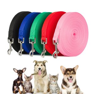 5 colori Guinzagli per cani in nylon per cani 1.8M 3M 4.5M 6M Guinzaglio per addestramento a piedi Collare per imbracatura Guinzaglio per cintura