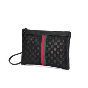 Högkvalitativa designers Clutch Bags Män kvinnor Luxurys handväskor Lady Classic stora kapacitet Brown Purs Business Wash Bag
