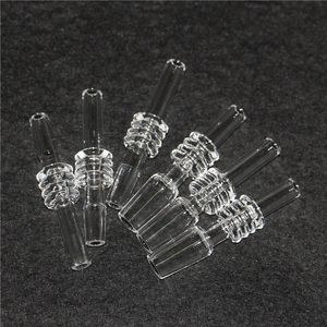 Dica de quartzo de narguilé para dicas de néctar Dicas de quartzo sem domínio 10mm 14mm 18mm Dab Straw Conjunto