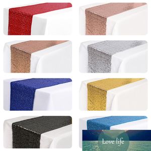 Glitter sequin bord löpare sparkly bord täcker satin bordsduk för bröllopsfest bankett hem hotellbord dekoration m / l