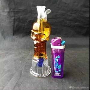 Skull Water Tobacco Bottle Bong Oil Burner Pipe Glass Rigs Fumo