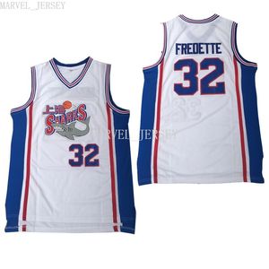 economico Personalizzato Shanghai Shanghai 32 Fredette Jersey Ricamo Movie Bianco Cina XS-5XL NCAA