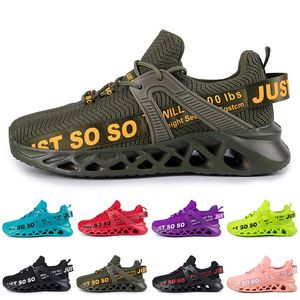 HotSale Mens Womens Running Shoes Trainer Triple Black Whites Rödar Yellows Purple Green Blue Orange ljusrosa Pink Breattable Outdoor Sports Sneakers Gai