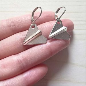 Wholesale vintage aircraft resale online - Plane Leverback Earrings Antique Silver Color Airplane Jewellery Vintage Earrings Aircraft Gift1