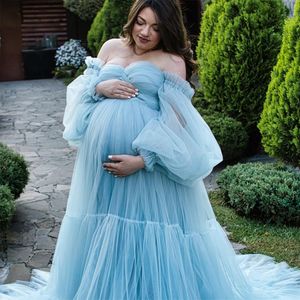 純粋な特大のウエディングドレスティアチュール妊娠中の女性のドレススイープトレインマタニティガウンのための写真有名人vestidos 2022