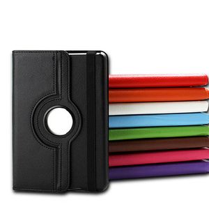 360 Degree Rotating Lichee PU Leather Case Stand Cover for iPad 10.2 10.5 Mini 1 2 3 4 5 Air Air2 pro 9.7 Samsung Tab T510 T580 T590 T550