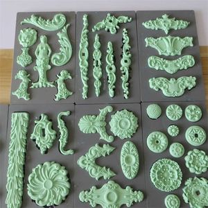 27 styles Silicone Fondant molds sugar craft cake tools Home decoration mould bakeware vintage art decoration molds clay molds 220110