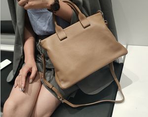 Women fashion handbags 30cm medium wide soft leather totes large volume shoulder bags multipurpose