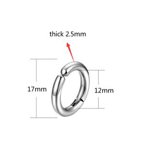 패션 알레르기 프리 스테인레스 스틸 귀 클립 귀걸이에 남성을위한 후프 보석 여성 힙합
