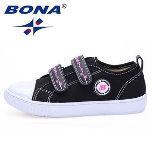 BONA Nuovo Stile Per Bambini Scarpe di Tela Hook Loop Ragazzi Scarpe Casual Scarpe Da Passeggio All'aperto Tipi Comodi Trasporto Libero Veloce 201201