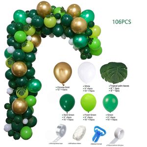 Party Decoration Jungle Theme Decorative Balloon Chain Set Water Duck Blue Dark Green Forest Series WH0516