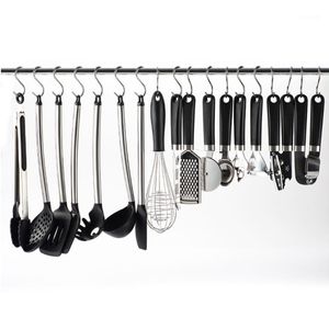 Ganci Rotaie In Acciaio Inox 10 Pz A Forma di S Appeso Per Cucina Bagno Camera Da Letto Argento Accessori Antiruggine 65x35mm AG281