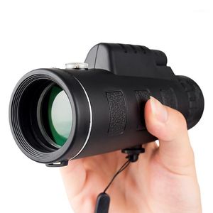 Binocolo del telescopio 40x60 BAK4 PRISM High Power Monoculare con Bussola Smartphone Adapter Treppiede per Bird Watching Camping Escursionismo Caccia