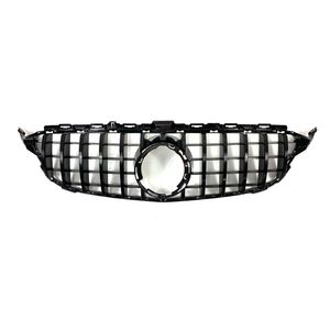 1 piece High Quality ABS Auto Parts Front Mesh Grilles For CLASS W205 Black GT Style Car Grill Grille