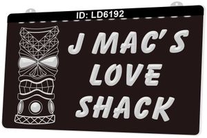 LD6192 MAC'S Love Shack Tiki Bar Grawerowanie Grawerowanie LED LED Sign Hurt Sprzedaż hurtowa