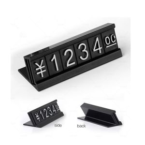 Cartellino del prezzo Dollaro Euro Numero Digit Cubi Vestiti Telefono Laptop Gioielli Vetrina Contatore Prezzo Etichetta Segno Espositore