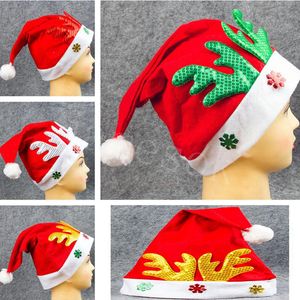 Weihnachtsmannmütze mit Pailletten, warme Weihnachten, hochwertiger Plüsch, für Erwachsene, Verdickung, weicher Plüsch, Weihnachtsmütze, Weihnachtsdekoration, DB147