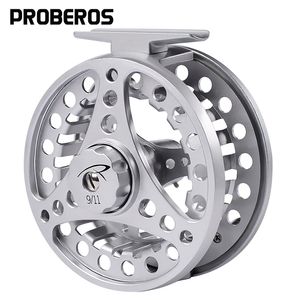 Roda de pesca com mosca PROBEROS 3/4-5/6-7/8 WT carretel de alumínio CNC corte à máquina grande Arbor Die Casting 220308