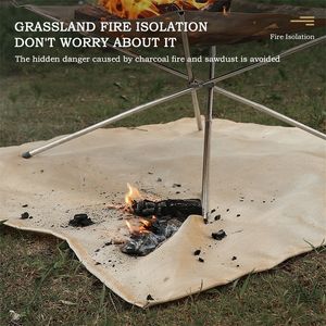 Barbecue Fire Blanket Camping proof Cloth Pit Mat Picnic BBQ Pad High Temperature Anti-Scald Flame Retardant Rug 220216