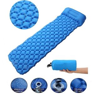 Outdoor Inflatable Sleeping Pad Air Cushion Camping Mat with Pillow Mattress Sofa 220216