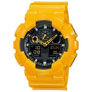 Heat Watch Black Warrior Boys Elektronik Spor İzle Tutkun GA100 Su Geçirmez Açık Zamanlayıcı Ambalaj Toptan Kuvars Erkekler İzle LED Işık Otomatik Ekran