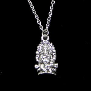 Fashion 26*14mm Ganesha Elephant Buddha Pendant Necklace Link Chain For Female Choker Necklace Creative Jewelry party Gift