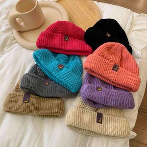 Luna&Dolphin Fashion 2021 Lovely Girl Colorful Supplement Giraffe Wool Melon Cap Winter Warm Soft Flexible Cold Pile Hats