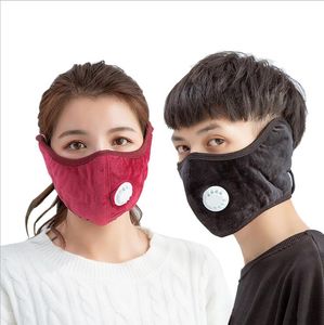 Açık Bisiklet Koruyucu Maskeler Unisex Yıkanabilir Kış Sıcak Ağız Kapak LSK1763 1 Kulak Puffes Maskeler içinde Vana 2 Nefes ile Yüz Maskesi