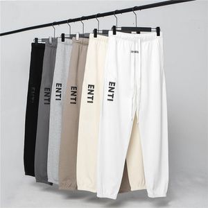 Designer calça moda calças masculinas high-end sweatpants casual matcha verde café marrom solto laço-up jogging terno