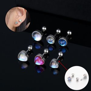 Orecchini con diamanti in acciaio al titanio Tragus Cartilagine Ear Stud per uomini e donne Body Piercing