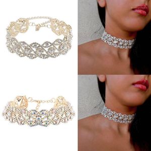 Chokers Women Crystal Rhinestone Choker Halsband Full Diamond Collar Gothic Wedding Party Jewelry1