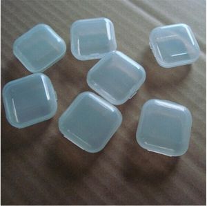 Transparent Plastic Square Case Mini Earplug With Cover Storage Box Portable Home Hotel 3.5x3.5x1.7cm Boxes 0 08yd G2