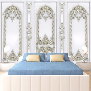 Benutzerdefinierte Wandbild 3D Goldene Relief Gips Schlafzimmer Dekoration Wand Malerei Wohnzimmer Sofa TV Hintergrund Wandmalereien Tapete Hause