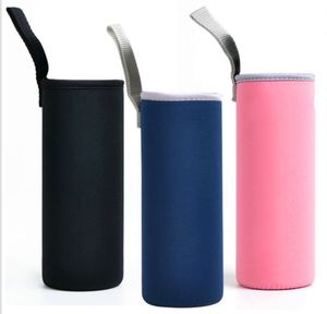 Taşınabilir Neopren Bira Drinkware Kolu İçecek Soğutucu Kol Tutucu Cam Şişe Kapak Çanta Açık Spor Seyahat Su Tote Kupası Kapak