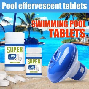 Havuz Aksesuarları 100 adet Yüzme Temizleme Tabletleri Dezenfeksiyon Hapları Klor Anında Efervesan Borular Su